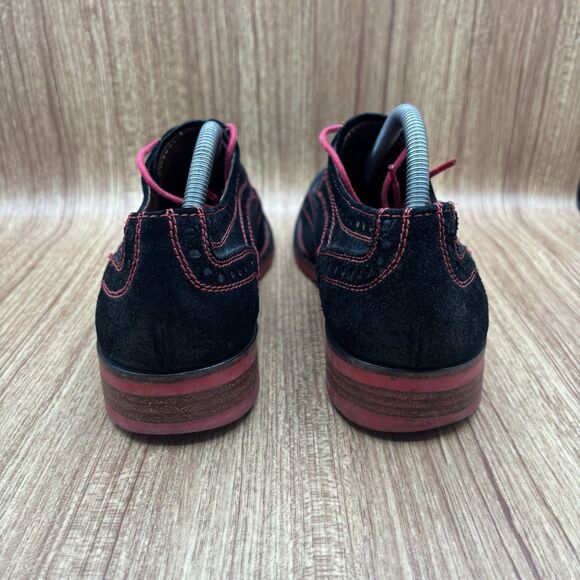 DONALD J PLINER EMERI BLACK‎ RED WINGTIP LEATHER OXFORD DRESS SHOES SZ 9.5 M main image 8